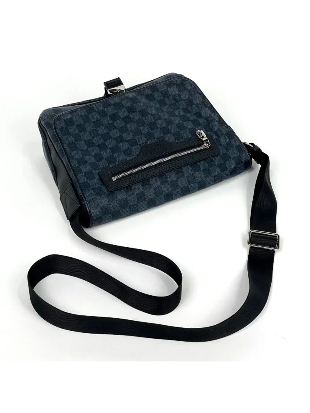 Louis Vuitton Match Point Messenger Shoulder Bag Damier Ecobalt Noir Navy